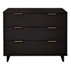 Manhattan Comfort Granville Modern 38" Dresser in Black (3-Drawer)