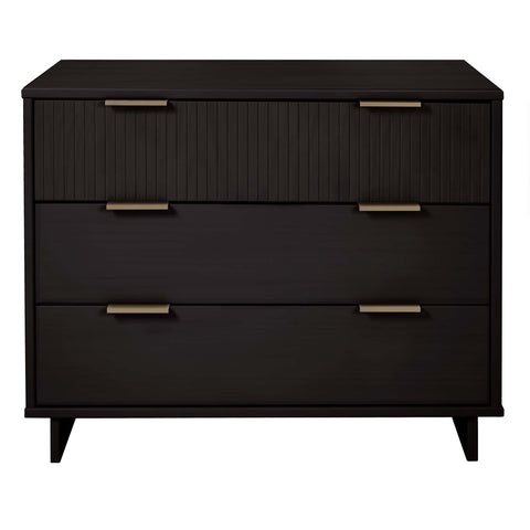 Manhattan Comfort Granville Modern 38" Dresser in Black (3-Drawer)