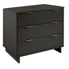 Manhattan Comfort Granville Modern 38" Dresser in Charcoal Gray (3-Drawer)