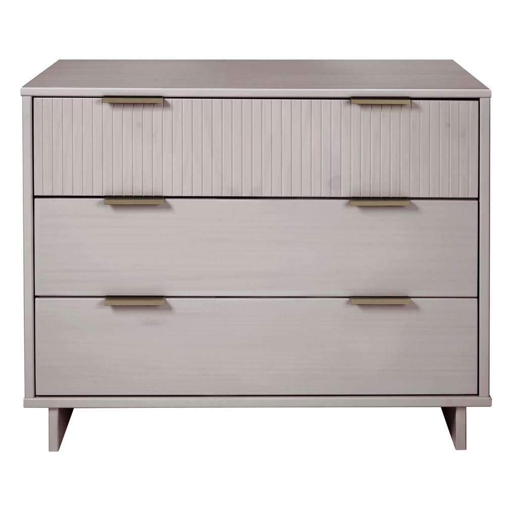 Manhattan Comfort Granville Modern 38" Dresser in Light Gray (3-Drawer)