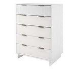 Manhattan Comfort Granville Modern 38" Chest in White (5-Drawer)