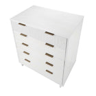 Manhattan Comfort Granville Modern 38" Chest in White (5-Drawer)