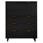 Manhattan Comfort Granville Modern 38" Chest in Black (5-Drawer)