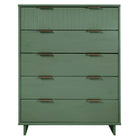 Manhattan Comfort Granville Modern 38" Chest in Sage Green (5-Drawer)
