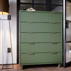 Manhattan Comfort Granville Modern 38" Chest in Sage Green (5-Drawer)