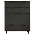 Manhattan Comfort Granville Modern 38" Chest in Charcoal Gray (5-Drawer)