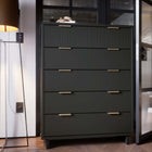 Manhattan Comfort Granville Modern 38" Chest in Charcoal Gray (5-Drawer)
