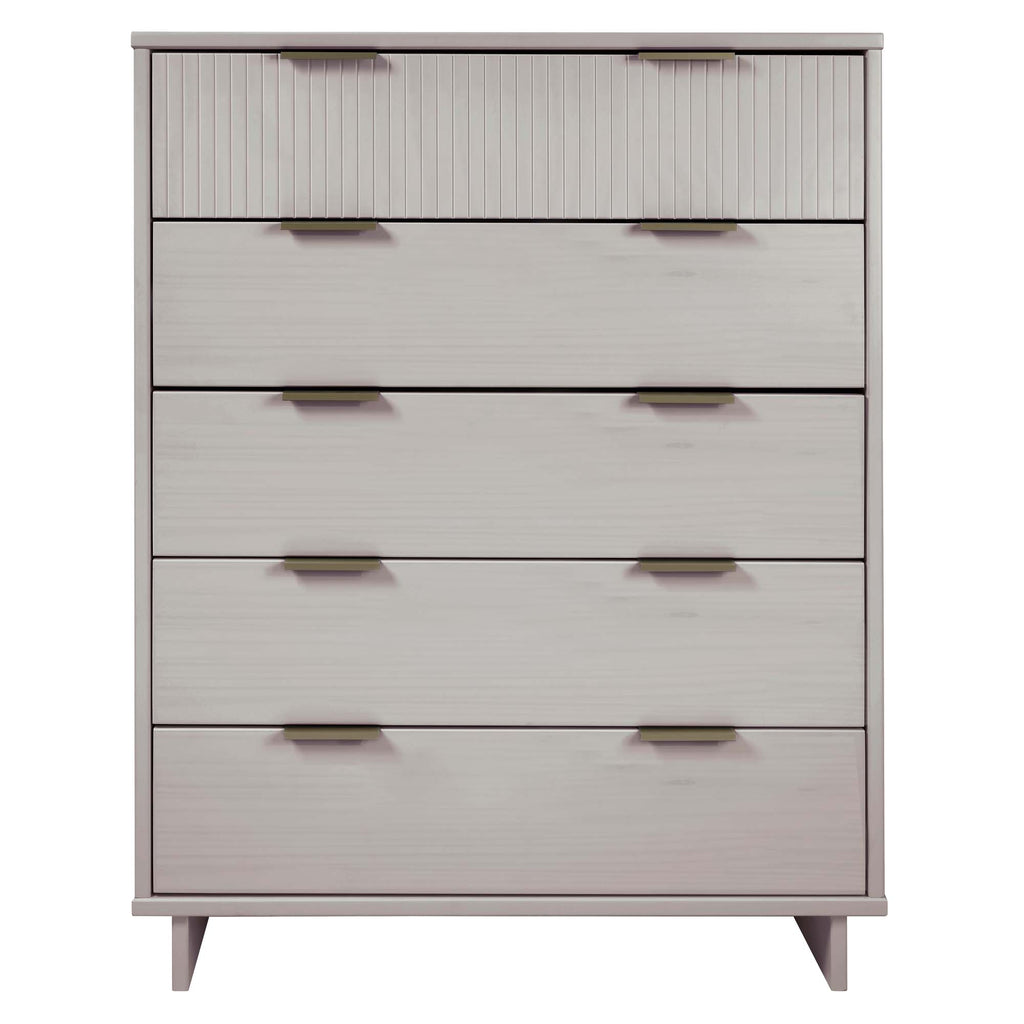 Manhattan Comfort Granville Modern 38" Chest in Light Gray (5-Drawer)