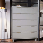 Manhattan Comfort Granville Modern 38" Chest in Light Gray (5-Drawer)