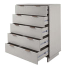 Manhattan Comfort Granville Modern 38" Chest in Light Gray (5-Drawer)