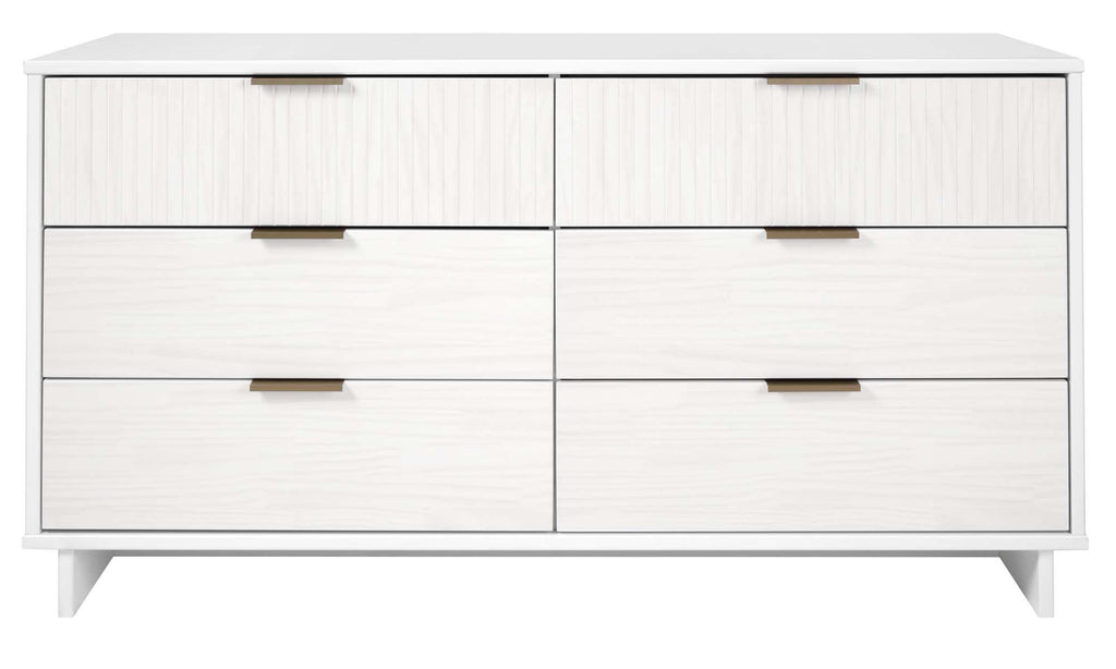 Manhattan Comfort Granville Modern 55" Dresser in White (6-Drawer)