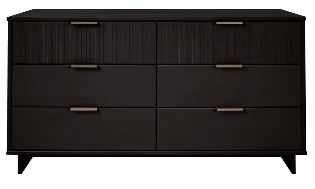 Manhattan Comfort Granville Modern 55" Dresser in Black (6-Drawer)