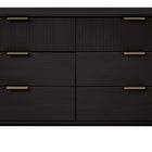 Manhattan Comfort Granville Modern 55" Dresser in Black (6-Drawer)