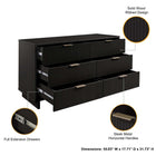 Manhattan Comfort Granville Modern 55" Dresser in Black (6-Drawer)