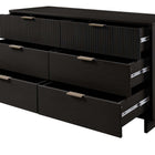 Manhattan Comfort Granville Modern 55" Dresser in Black (6-Drawer)