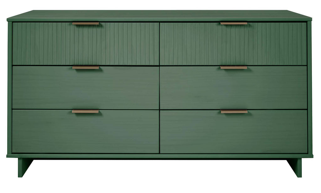 Manhattan Comfort Granville Modern 55" Dresser in Sage Green (6-Drawer)