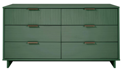 Manhattan Comfort Granville Modern 55" Dresser in Sage Green (6-Drawer)