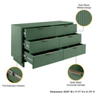 Manhattan Comfort Granville Modern 55" Dresser in Sage Green (6-Drawer)
