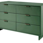 Manhattan Comfort Granville Modern 55" Dresser in Sage Green (6-Drawer)