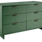 Manhattan Comfort Granville Modern 55" Dresser in Sage Green (6-Drawer)
