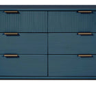 Manhattan Comfort Granville Modern 55" Dresser in Midnight Blue (6-Drawer)