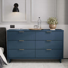Manhattan Comfort Granville Modern 55" Dresser in Midnight Blue (6-Drawer)