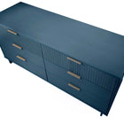 Manhattan Comfort Granville Modern 55" Dresser in Midnight Blue (6-Drawer)