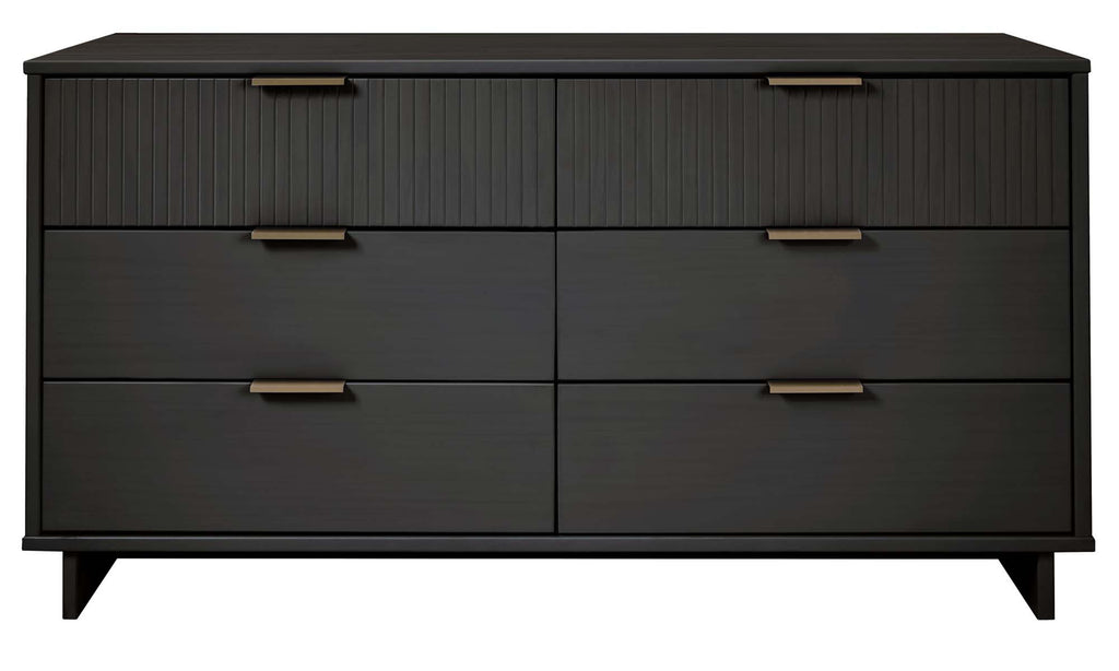 Manhattan Comfort Granville Modern 55" Dresser in Charcoal Gray (6-Drawer)