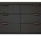 Manhattan Comfort Granville Modern 55" Dresser in Charcoal Gray (6-Drawer)