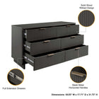Manhattan Comfort Granville Modern 55" Dresser in Charcoal Gray (6-Drawer)