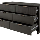 Manhattan Comfort Granville Modern 55" Dresser in Charcoal Gray (6-Drawer)