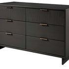 Manhattan Comfort Granville Modern 55" Dresser in Charcoal Gray (6-Drawer)