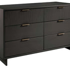 Manhattan Comfort Granville Modern 55" Dresser in Charcoal Gray (6-Drawer)