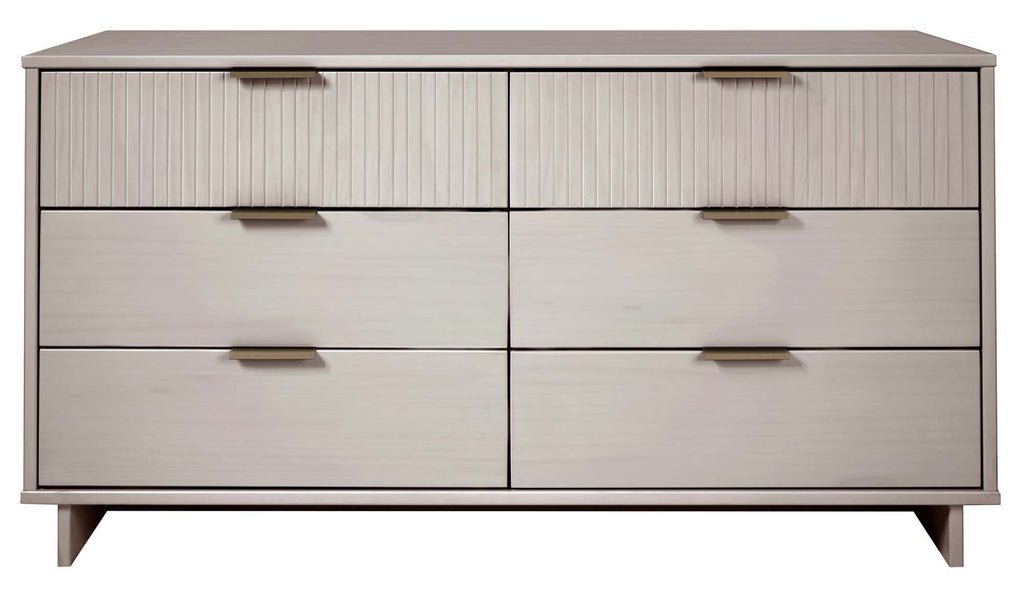 Manhattan Comfort Granville Modern 55" Dresser in Light Gray (6-Drawer)