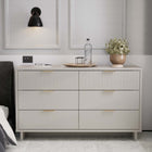 Manhattan Comfort Granville Modern 55" Dresser in Light Gray (6-Drawer)