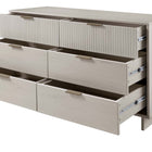 Manhattan Comfort Granville Modern 55" Dresser in Light Gray (6-Drawer)