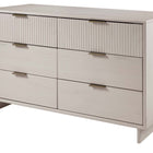 Manhattan Comfort Granville Modern 55" Dresser in Light Gray (6-Drawer)
