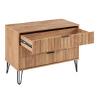 Manhattan Comfort Dumbo Modern 35" Fluted Dresser in Golden Brown (3-Drawer)