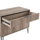 Manhattan Comfort Dumbo Modern 35" Fluted Dresser in Rustic Gray (3-Drawer)