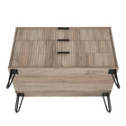 Manhattan Comfort Dumbo Modern 35" Fluted Dresser in Rustic Gray (3-Drawer)