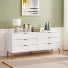 Manhattan Comfort DUMBO Modern 6-Drawer Double Low Dresser in White
