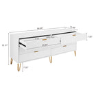 Manhattan Comfort DUMBO Modern 6-Drawer Double Low Dresser in White