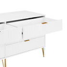 Manhattan Comfort DUMBO Modern 6-Drawer Double Low Dresser in White