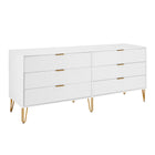 Manhattan Comfort DUMBO Modern 6-Drawer Double Low Dresser in White