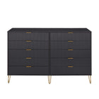 Manhattan Comfort DUMBO Modern 10-Drawer Double Tall Dresser in Black-Modern Room Deco