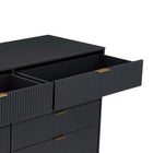 Manhattan Comfort DUMBO Modern 10-Drawer Double Tall Dresser in Black