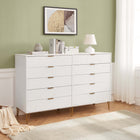 Manhattan Comfort DUMBO Modern 10-Drawer Double Tall Dresser in White
