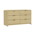 Manhattan Comfort Grace Modern 60" Dresser in Natural Oak (6-Drawer) - DR009-GNO