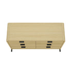 Manhattan Comfort Grace Modern 60" Dresser in Natural Oak (6-Drawer) - DR009-NO