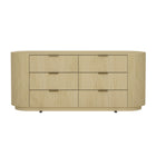 Manhattan Comfort Olivia Modern 71" Dresser in Natural Oak (6-Drawer)